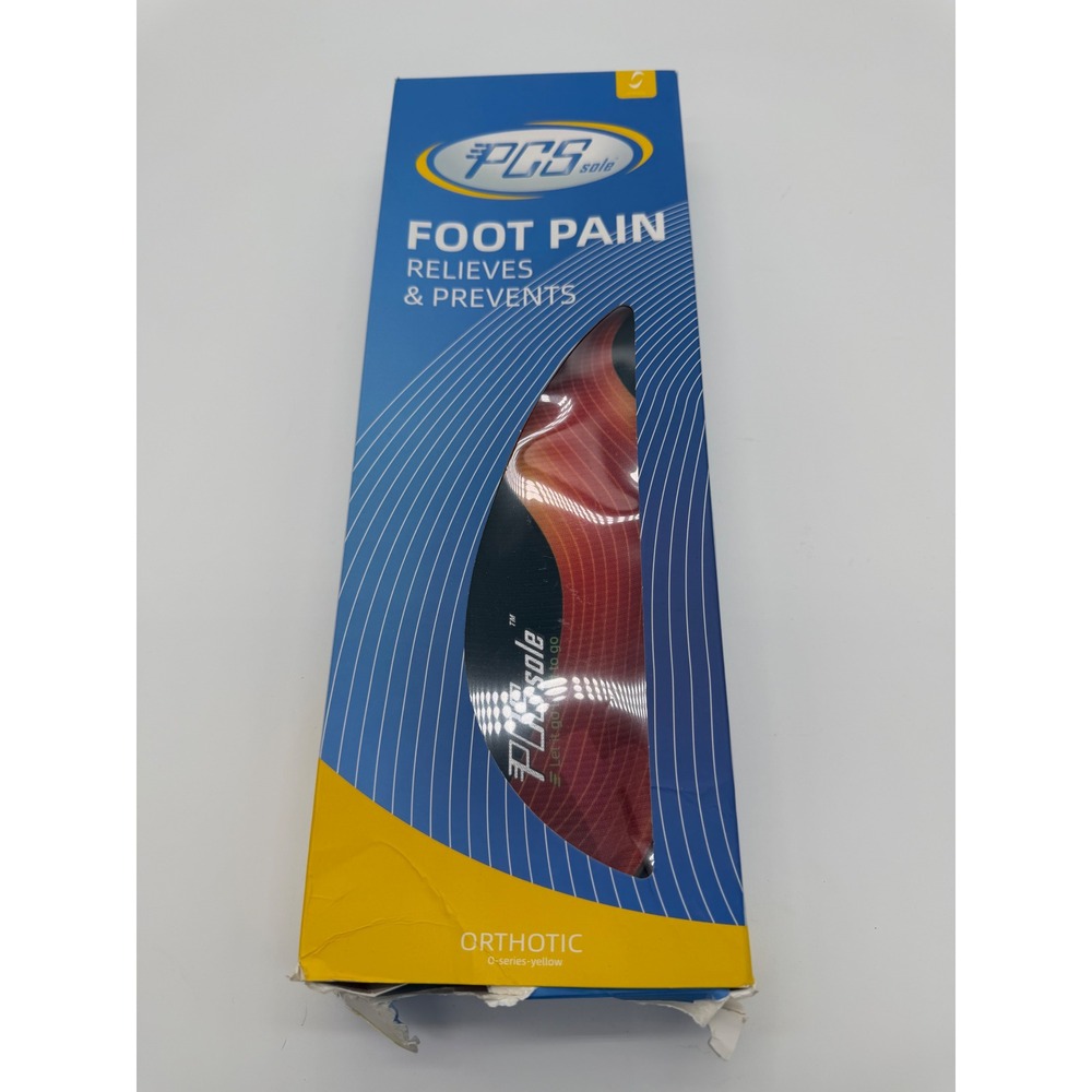 PCSsole Orthotic Arch Support Insoles Mens 11-11.5 Womens 13-13.5 Plantar Fascii